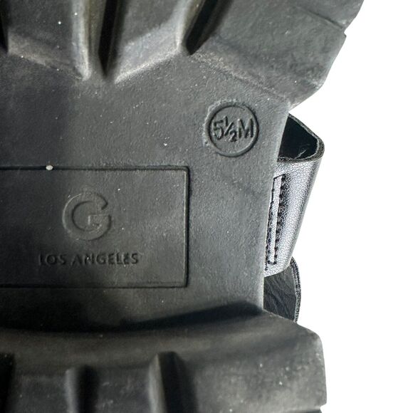 GBG Los Angeles Black chunky ankle Buckle strap Sandals 90s Y2k Size 5.5 - Picture 9 of 9